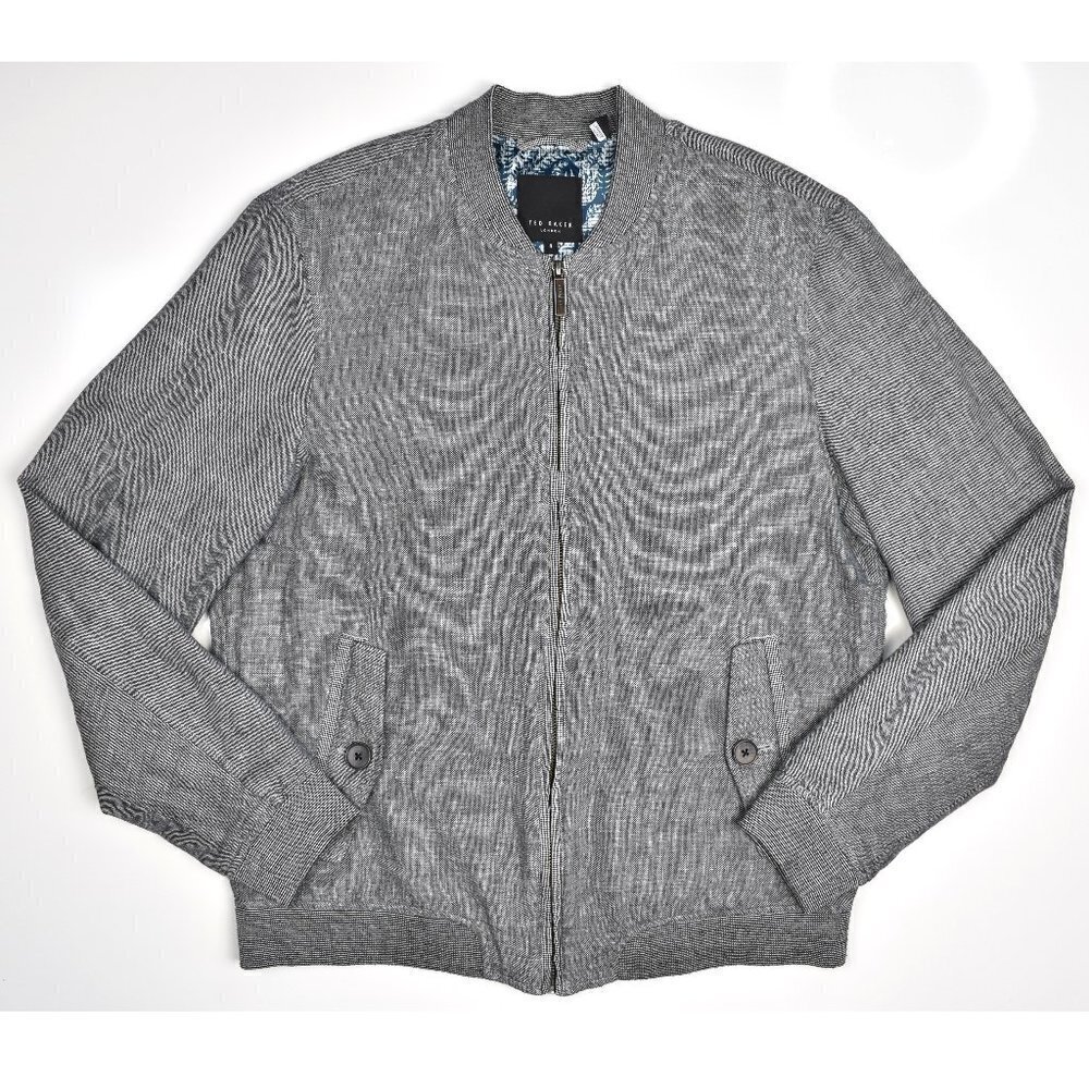 Ted Baker Rollin Linen Bomber Jacket 4 - Picture 1 of 8